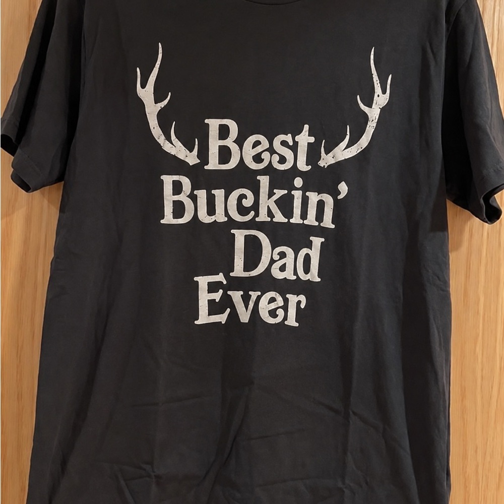 Best Buckin' Dad Ever Black Graphic Tee